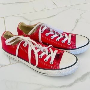 Converse Red Low Top Sneakers